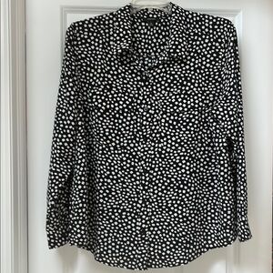 ALFANI Black and White Button Down Shirt SIZE XXL